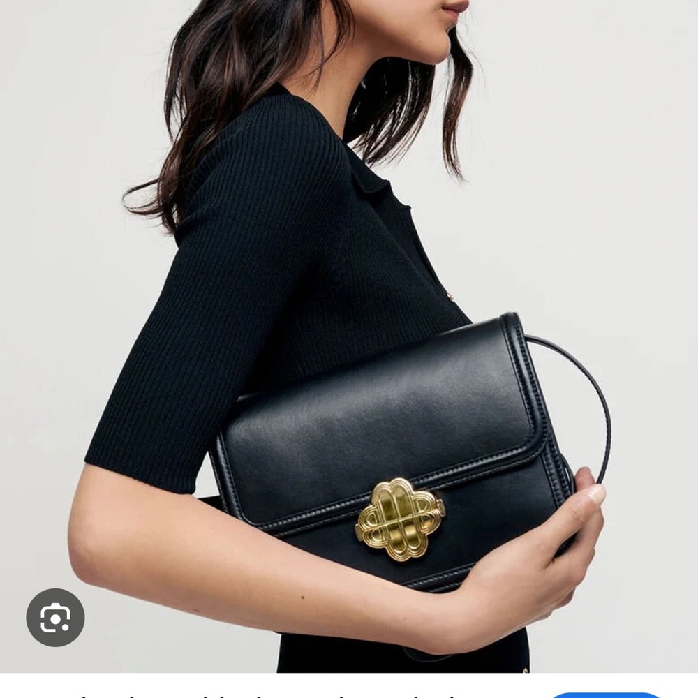 Maje Black leather purse NWT